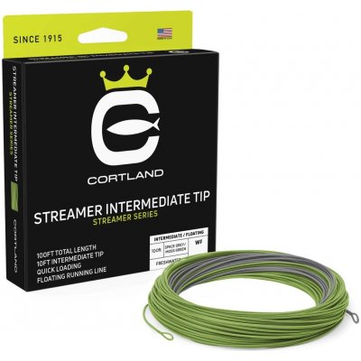 Cortland Muškařská Šnůra Streamer Intermediate Tip Space Grey/Moss Green WF 100ft Aftma: #7 – Zboží Mobilmania