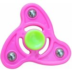 Fidget Spinner trojramenný antistresový spinner s kovovými závažími růžovo zelený – Zboží Dáma