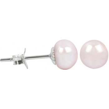 JwL Jewellery náušnice s pravou růžovou perlou JL0289