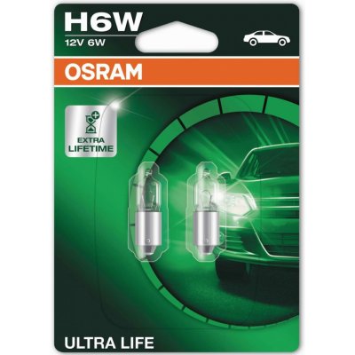 Osram Ultra Life H6W BAX9s 12V 6W 2 ks 64132ULT-02B – Zboží Mobilmania