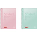 Brunnen student blok pastel A4 linka růžový/zelený 80 listů – Zboží Živě