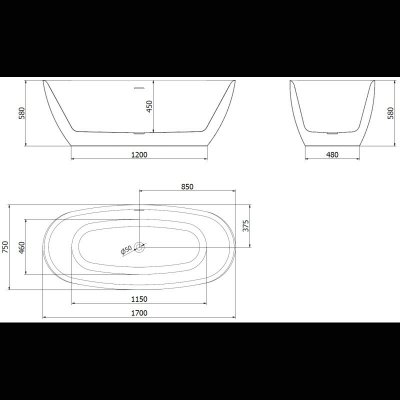 Mexen Luvo Slim 170 x 75 cm 52801707500-65 – Hledejceny.cz