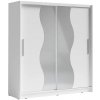 Šatní skříň Kondela Birgamo Typ 1 s posuvnými dveřmi bílá 63 x 205 x 215 cm