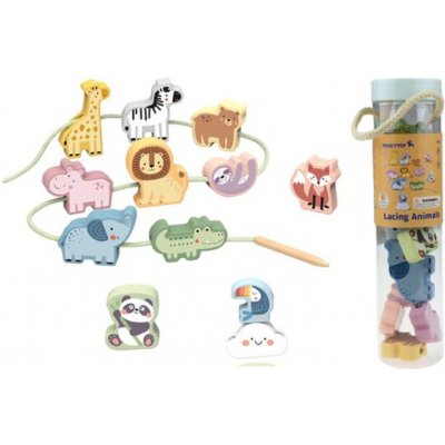 Tooky Toy Navlékání zvířátek – Zboží Dáma