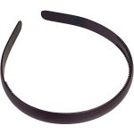 Plastová matná čelenka rovná 1.3cm - hnědá – Zbozi.Blesk.cz