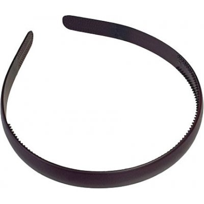 Plastová matná čelenka rovná 1.3cm - hnědá – Zbozi.Blesk.cz