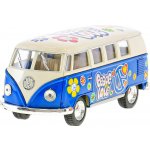 Kinsmart Autobus VW Peace and love na zpětné natažení Žlutá – Hledejceny.cz