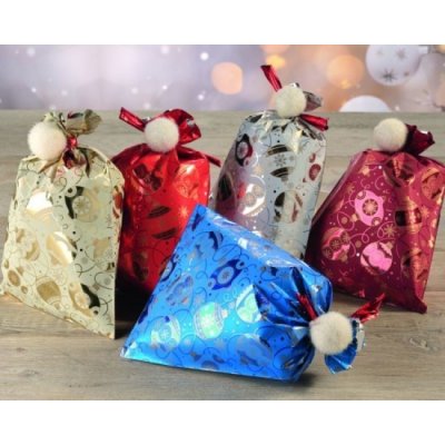 PNP Plast Vánoční dárkový sáček - Decoration - 16 x 25 cm - 100 ks – Sleviste.cz