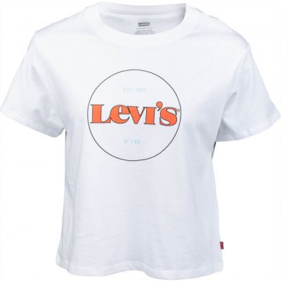 Levi's GRAPHIC VARSITY TEE NEW CIRCLE Bílá – Zboží Mobilmania