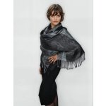 Classic Scarf černo šedá vlněná šála – Hledejceny.cz