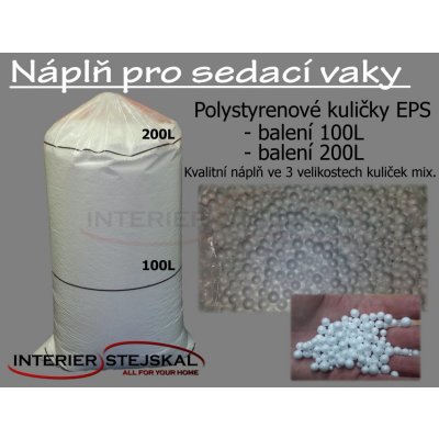 Náplň do sedacích vaků 100l - polystyrenové kuličky EPS – Sleviste.cz