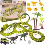 Majlo Toys Autodráha s autíčkem na baterie a dinosaury 260 dílků Dino Track – Zboží Dáma