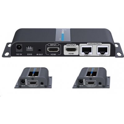 PremiumCord HDMI 1-2 splitter+extender po CAT6/6a/7, FULL HD, 3D KHSPLIT2G – Zboží Živě