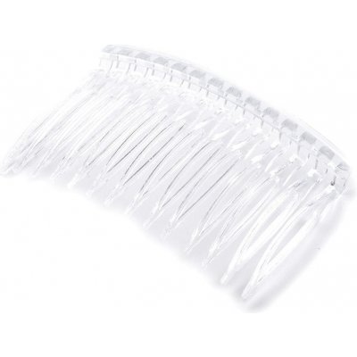 Hřeben plastový do vlasů 45x70 mm - transparent (4 ks) – Zboží Dáma