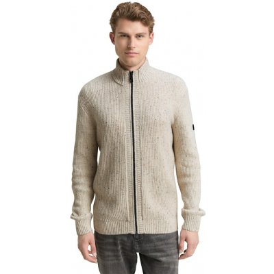 Tom Tailor pánský svetr se zipem 1048714 36943 béžová – Hledejceny.cz