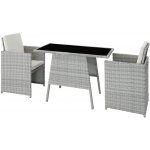 tectake 403097 Zahradní ratanový nábytek Lausanne šedá polyetylen – Zboží Mobilmania