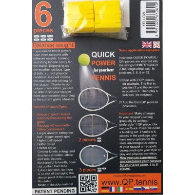 QuickPower Balance weight žlutý sada 6 ks – Zboží Dáma