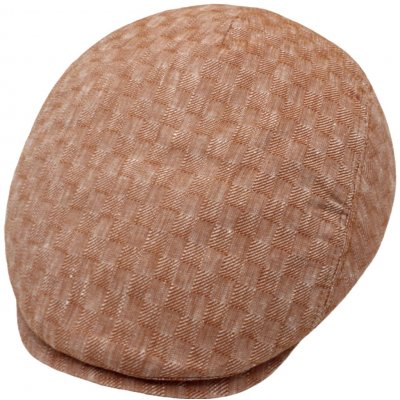 Fiebig Headwear since 1903 Pánská letní lněná bekovka se šachovnicovým vzorem lososová – Hledejceny.cz
