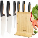 Fiskars Functional Form Bambusový blok 3 nože 1057553 – Zboží Dáma