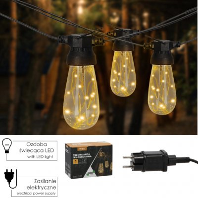 Pro-Tech shop Zahradní světelný řetěz 12V 20m 20 LED teplá bílá 66780 – Hledejceny.cz