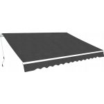 VidaXL Ručně zatahovací markýza 450 x 350 cm antracitová – Hledejceny.cz