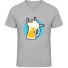 Pánské Tričko Soft-Style V Triko Gildan - Motiv - Pivo se smrtkou - Flakatá sivá