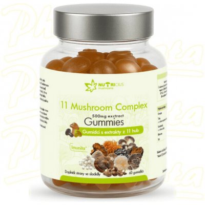 Nutricius 11 Mushroom Complex 500 mg gummies 60 ks – Hledejceny.cz