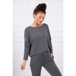 Dámská souprava s oversize blůzou MI9091 grafitová – Zboží Dáma