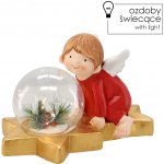 Pro-Tech shop Vánoční figurka andílek s koulí LED 36,5x21,5x23,5cm 69417 – Hledejceny.cz