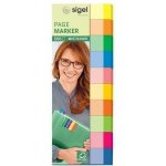 Samolepicí záložky, 10y50 lístků, 15x50 mm, SIGEL "Transparent", mix barev – Hledejceny.cz