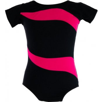 Dres VFstyle gymnastický Waves růžovo-černá