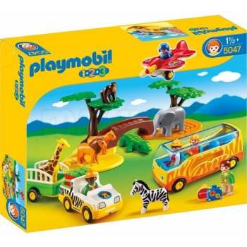 Playmobil 5047 case s animals of the savanna guards and tourists