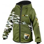 Wamu dětská softshellová bunda maskáčová zelená – Zboží Dáma