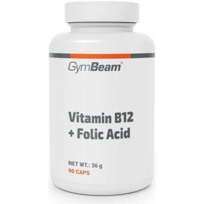 GymBeam Vitamín B12 + Kyselina listová 90 kapslí – Hledejceny.cz