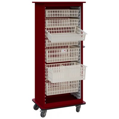 DEXTER 26 ABS vozík boxový, otevřený, 1780x750x520 mm, burgundská – Hledejceny.cz