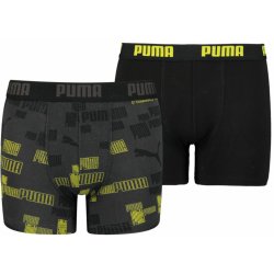 Puma chlapecké boxerky boys logo print boxer 2p černá