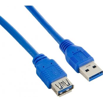 4World 08955 USB 3.0 AM-AF, 1,8m, modrý