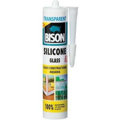 BISON Silicone Glass Transparent silikonový tmel na sklo 280g transparentní