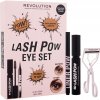 Kosmetická sada Makeup Revolution London Lash Pow Eye odstín Super Black řasenka 5D Lash Pow Mascara 12,2 ml + oční linky Liner Pow 0,5 ml Black + kleštičky na řasy dárková sada