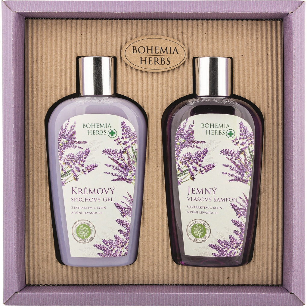 Bohemia Herbs Lavender sprchový gel 250 ml + vlasový šamon 250 ml dárková sada