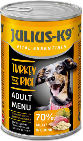 Julius -K9 Vital Essentials Adult Menu Turkey & Rice 24 x 1240 g