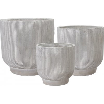 Wikholmform Betonový květináč NOLA 21/18/15cm SET/3ks šedý – Hledejceny.cz