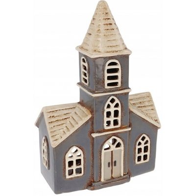 Keramický svícen Dům - Kostel 26 cm – Zboží Dáma