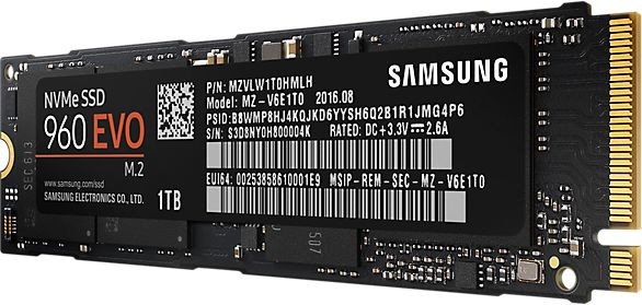 Samsung 960 EVO NVMe M.2 1 TB, MZ-V6E1T0BW