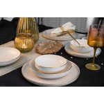 ASIR Porcelánová jídelní souprava bílá zlatá 24 ks – Zboží Mobilmania