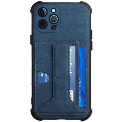 Pouzdro Appleking s kapsou na karty a stojánkem iPhone 12 Pro Max - modré – Zboží Mobilmania