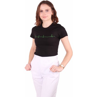 INFINITE MedStyle EKG tričko dámské AV blok černé