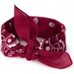 Bavlněný šátek Bandana bordový – Zboží Dáma