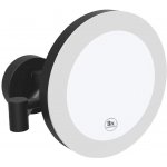 Sapho X Round Black XR016B kosmetické zrcátko s LED osvětlením – Zboží Dáma