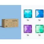 MiDeer Barevná magnetická stavebnice - chladné barvy - 20 ks – Zboží Mobilmania